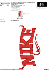 Nike Devil Embroidery Design - FineryEmbroidery